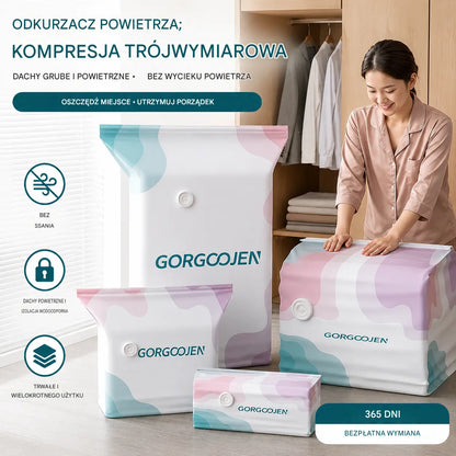 🧳5 za 119 zł.💨 Duży, kompresowalny worek próżniowy do przechowywania: nie wymaga pompki, szczelny i idealny do oszczędzania miejsca w walizkach i w domu ✈️