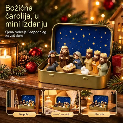 🔥Kupite jedan, dobijte jedan gratis🔥🔥 ✝️ Prijenosni minijaturni set religijskih jaslica (s kutijom za pohranu)