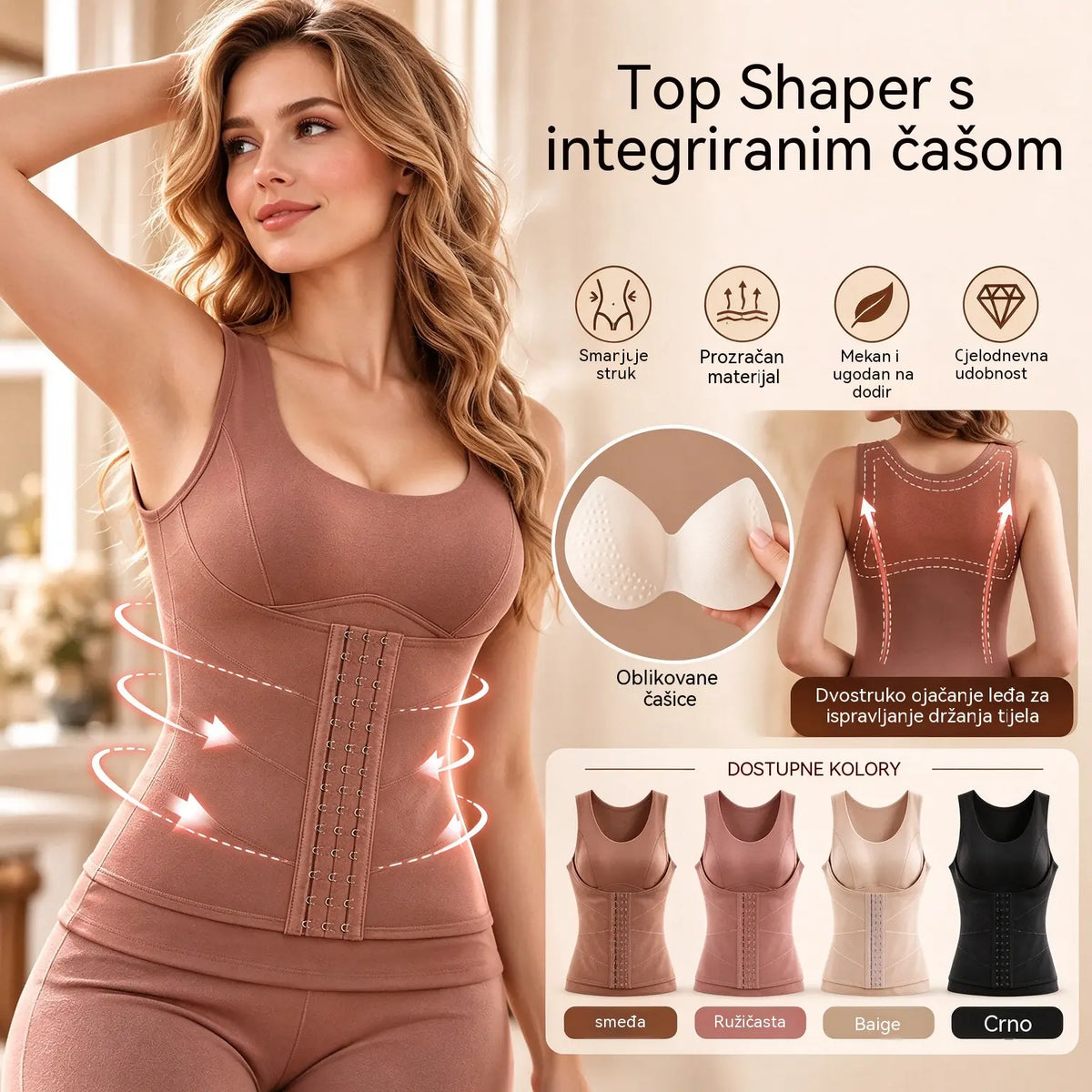 ✨【XL–5XL / 4 boje】🩱 Topli prsluk od flisa, proizveden u Njemačkoj, dizajniran za oblikovanje središnjeg dijela tijela i struka