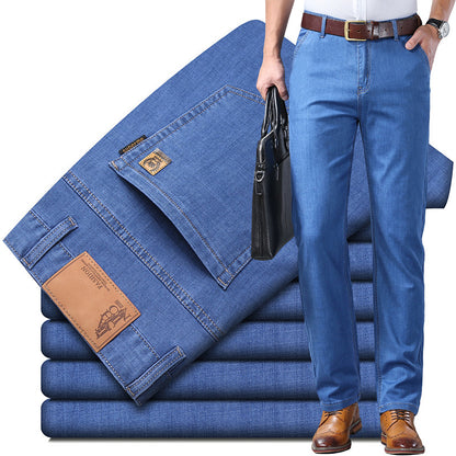 🔥 【60–110 KG】👖👖 Pánske rifle, jednoduché, casual, univerzálne, vo veľkých veľkostiach