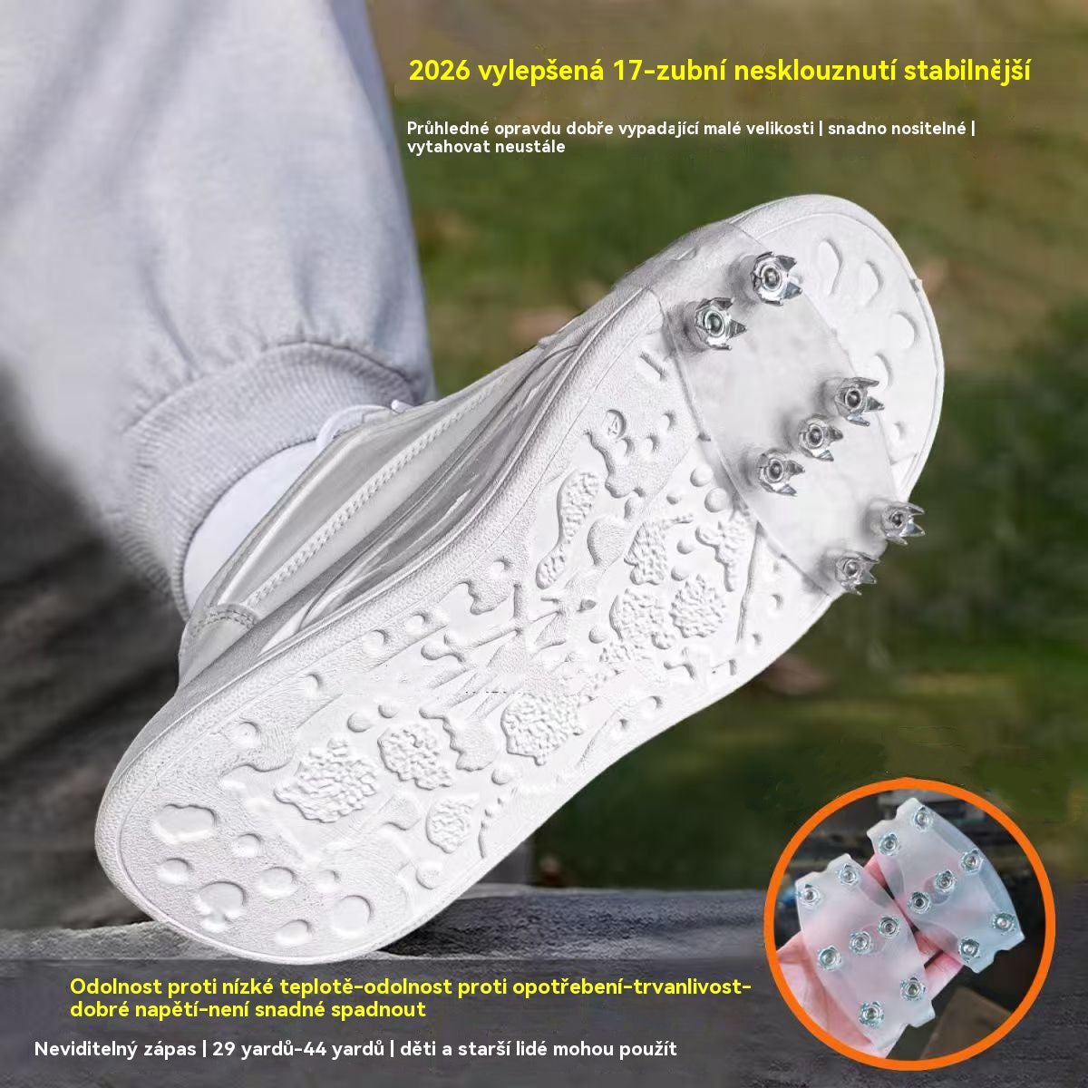 【Kúp 1, získaj 3 zadarmo】 Viaczubé mačky na topánky, protišmykové, vhodné na turistiku v prírode, ako aj na snehovú turistiku, horolezectvo, lezenie po skalách a zimné ľadové oblasti