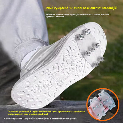 【Kúp 1, získaj 3 zadarmo】 Viaczubé mačky na topánky, protišmykové, vhodné na turistiku v prírode, ako aj na snehovú turistiku, horolezectvo, lezenie po skalách a zimné ľadové oblasti