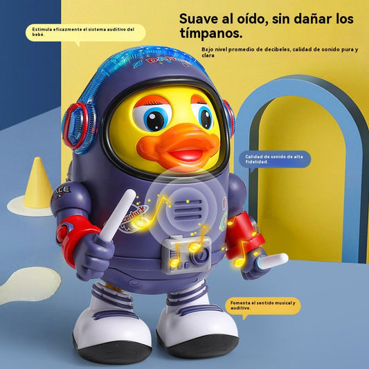 🦆¡Un pato espacial bailarín! 🌈Luces de colores✨ + música dinámica🎶Un juguete divertido para bebés