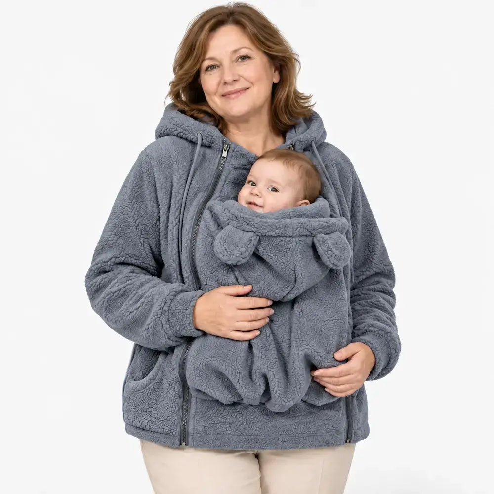 🧸❄️ Chaqueta Teddy suave: ¡lleva a tu bebé o cachorro contigo!