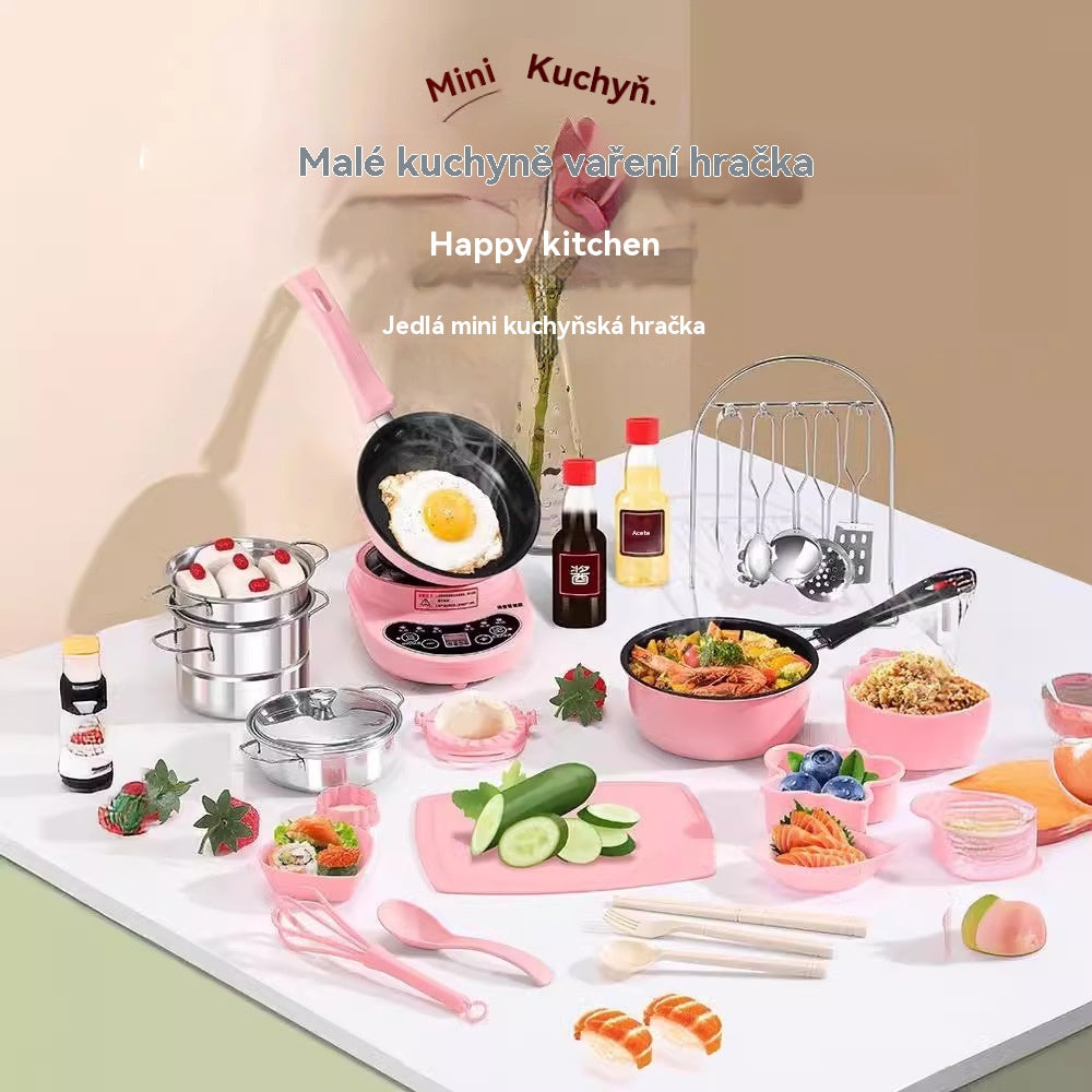 🎁【Nejlepší dárek pro děti】👨‍🍳 Mini dětská kuchyňská hračka, vařitelná a jedlá