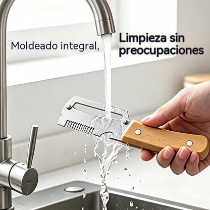 ✅Compra 1 y llévate 1 gratis (2 artículos) 🧅🔪 Pelador de cocina multifuncional 3 en 1: ¡Pela, corta y abre botellas! 🔥