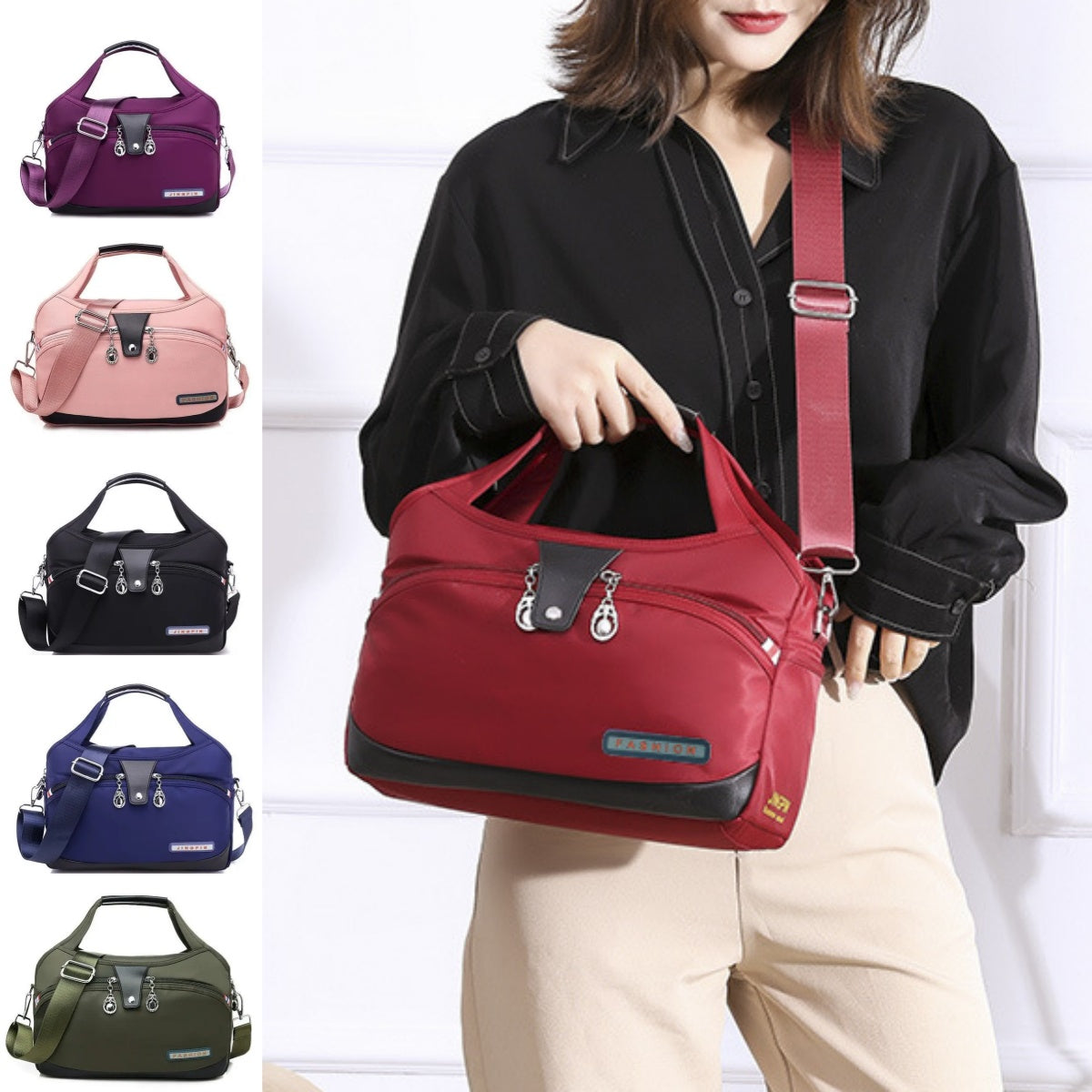 👜【50% de descuento】Bolso de mano informal ligero de tela Oxford para mujer de moda con gran capacidad, 💧impermeable, ✅viajes y compras, ✅múltiples métodos de transporte, bolso de mano, bolso de hombro, bolso de mensajero
