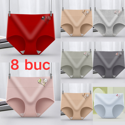🔥【Cel mai bine vândut】[40-85kg](8 buc)💟Chiloți antibacterieni din bumbac, care nu lasă urme 3914236 