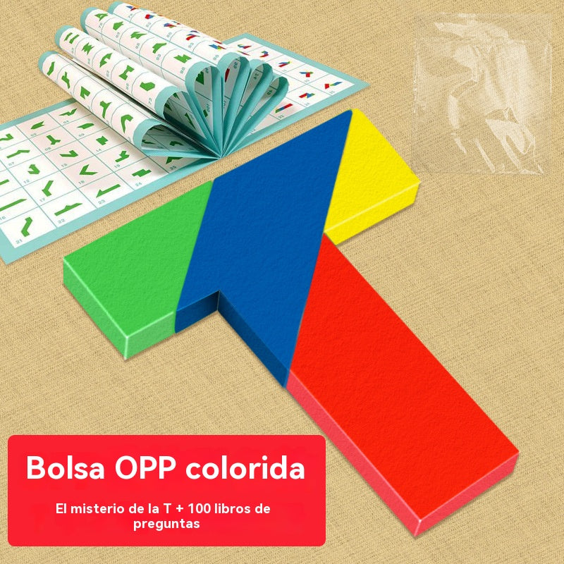 💕🎭【Купете 1, вземете 1 безплатно】Многофункционална играчка-пъзел танграм с Т-образна форма