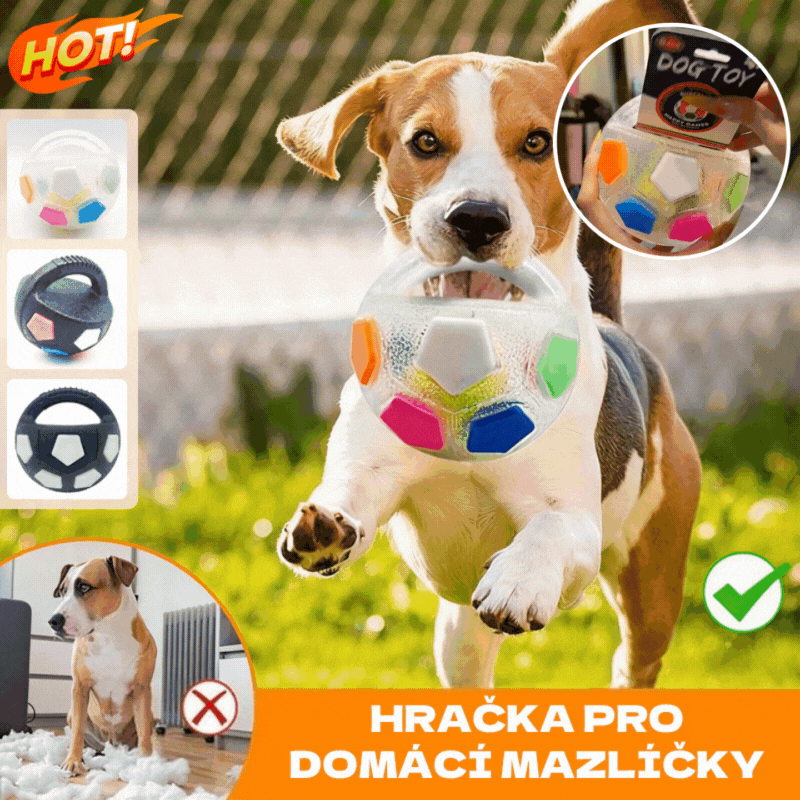 ⚽🐕🐾Časovo obmedzená ponuka🔥Hračka pre psa - Futbal, vysoko interaktívna, odolná, vhodná pre border kólie, labradory a corgi.