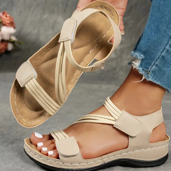 ✨✨Verano 2026, nuevo estilo, sandalias de punta abierta, plataforma, a la moda, con hebilla y cinturón.