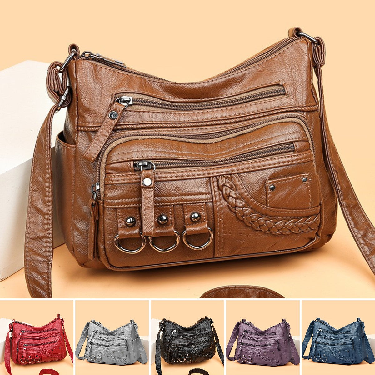 💥👜2025 nowa torba na ramię / crossbody z miękkiej skóry o dużej pojemności