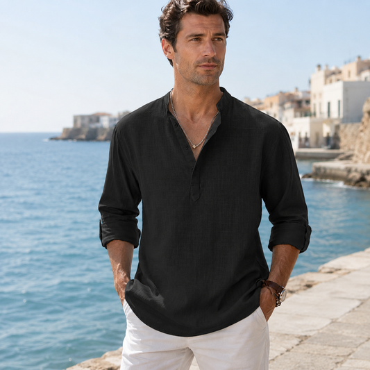 【S-5XL】Camisa de algodón y lino para hombre 2026, holgada y transpirable