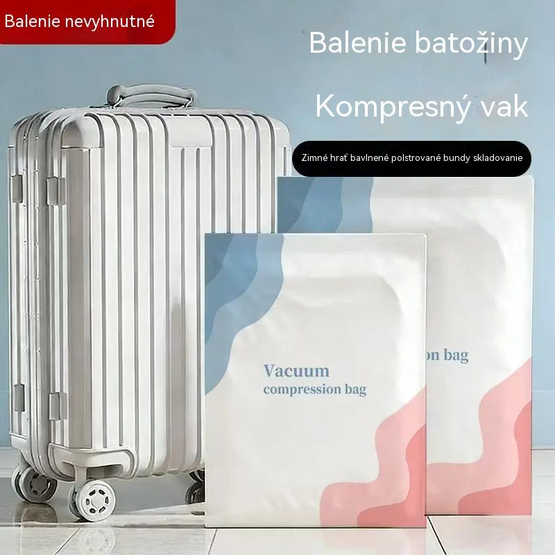 🧳 5 položiek len za 23 € 💨 Veľké stlačiteľné vákuové úložné vrecká: Nie je potrebné žiadne vzduchové čerpadlo, nepriepustné, ideálne na úsporu miesta v kufri a doma ✈️