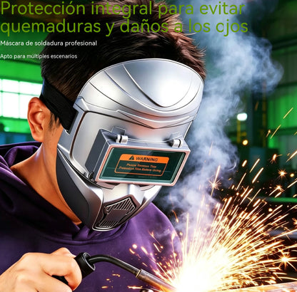 Casco de soldadura totalmente automático con luz variable