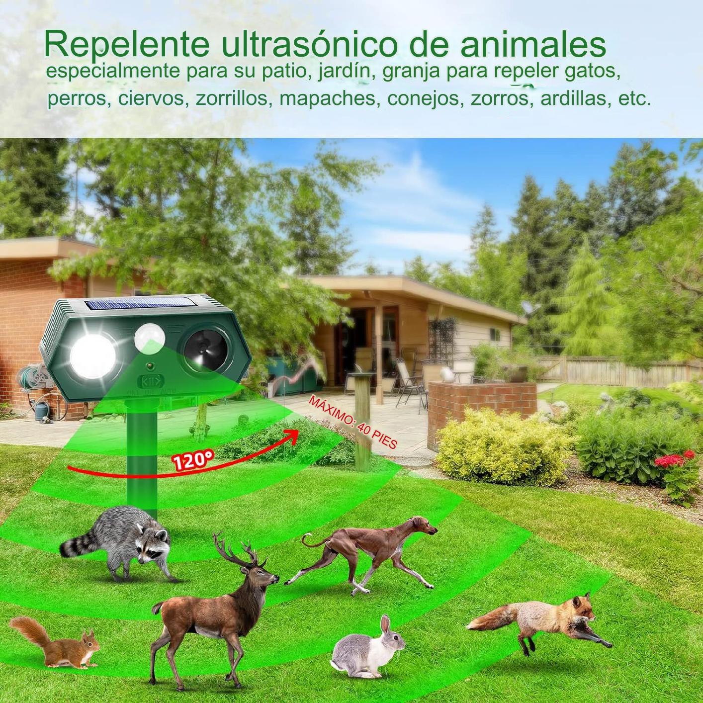 【✨50% de descuento por tiempo limitado】🐅Repelente ultrasónico de animales salvajes alimentado por energía solar