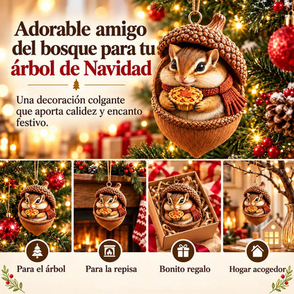 🎉【Compra 6 y llévate 6 gratis】12 unidades por 28 euros🤩 🎁Nuevo diseño navideño en acrílico 2D con animales en forma de piña.