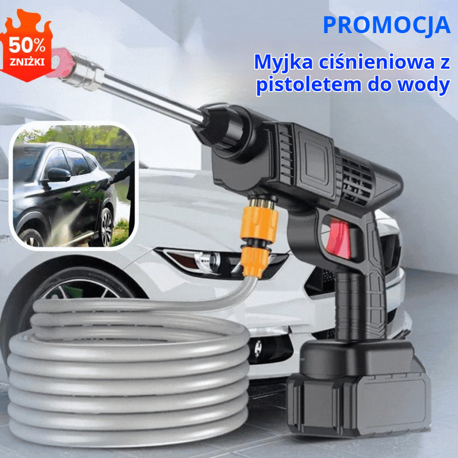 🔥1 zestaw 9 elementów🔥🚗Wielofunkcyjny przenośny pistolet wodny wysokiego ciśnienia💦