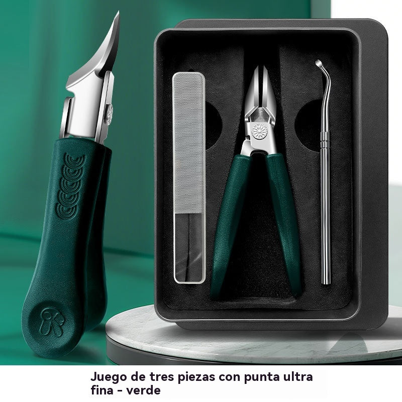 🔥 Cortaúñas antisalpicaduras con borde inclinado de 25° (juego de 3 piezas)