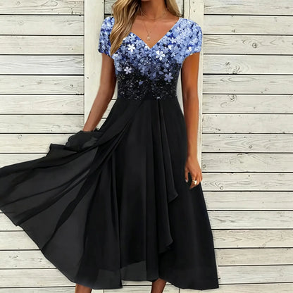 💥 Novedad a mitad de precio [S-5XL] Vestido floral con volantes para mujer