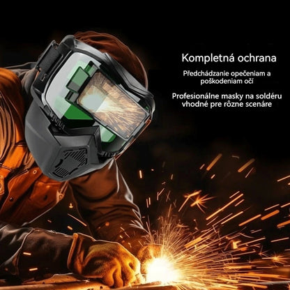 😎 Plne automatická svačicová prilba s ochrannou maskou a hlavnou svetelnou zmenou pre svačičov