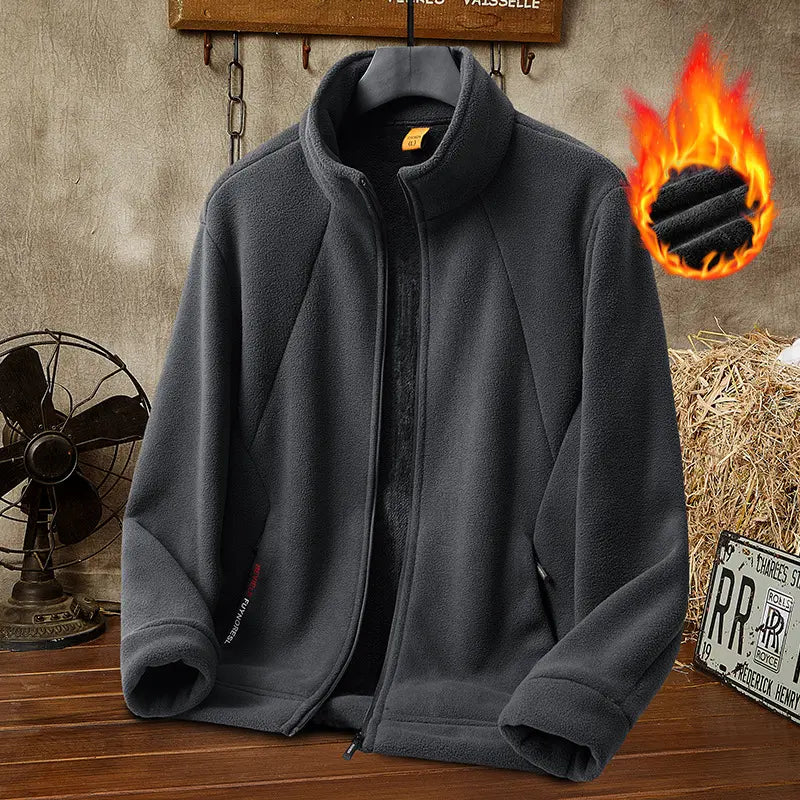 💥【M-5XL】Chaqueta de mezcla de lana gruesa para hombre — Cálida y cómoda, disponible en tallas grandes — Ideal para otoño e invierno