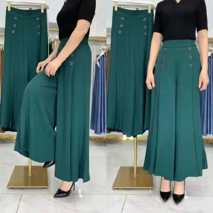 🔥Ofertă limitată în timp🔥 【Cumpără 1, primești 1 gratuit】💖💖 【M-5XL】Fustă de primăvară și vară pentru femei cu talie înaltă și pantaloni largi 2025 