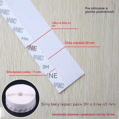 🚪【5 m】 PVC tesniaca lišta na spodnú časť dverí – ochrana proti prachu a prievanu