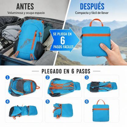 🌄 Mochila de camping plegable e impermeable