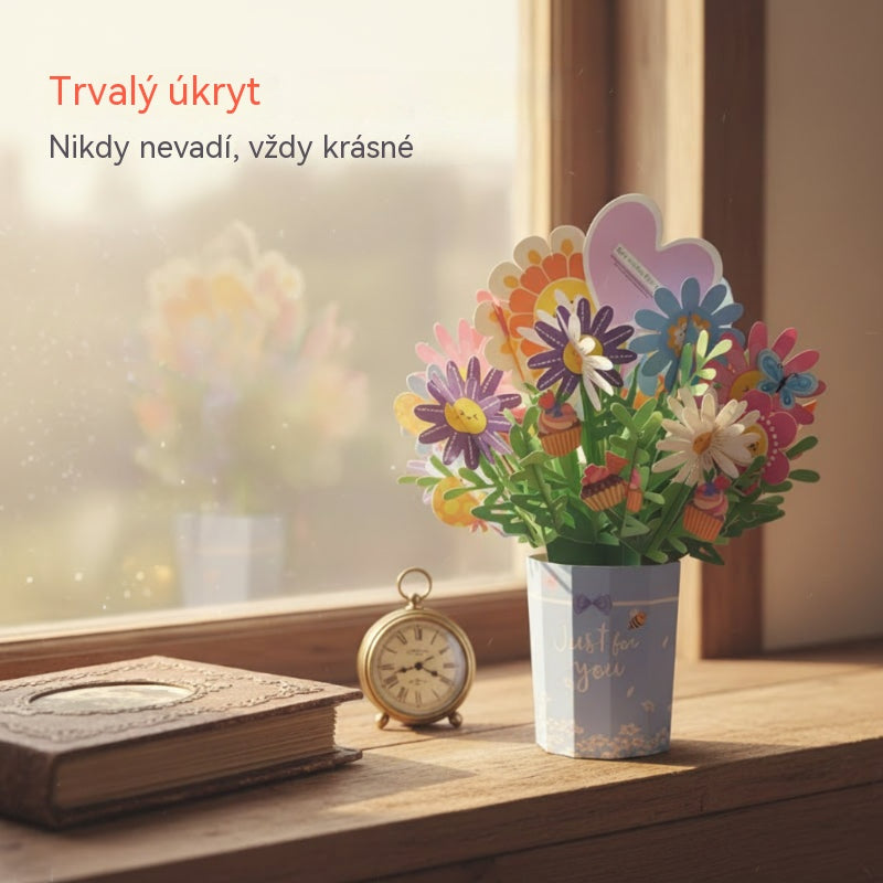 🌼【Kupte 1, získejte 1 zdarma】3D vyskakovací kytice s blahopřáním