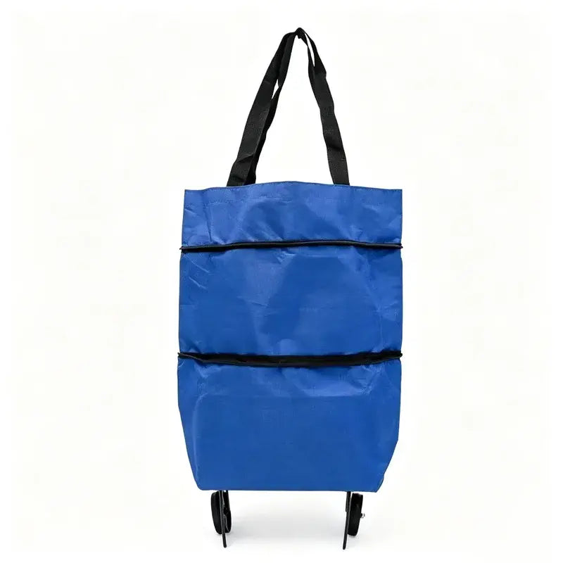 🛒 Carrito de Compras Plegable 2 en 1 – Bolsa con Ruedas y Asa Ajustable, Ligero y Portátil para Llevar al Hombro 🎒