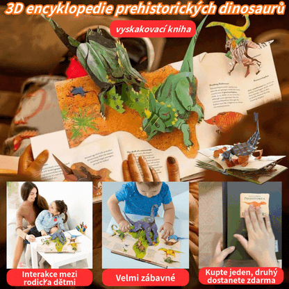 🔥【Evento por tiempo limitado】📕 Enciclopedia de dinosaurios prehistóricos en 3D Libro desplegable Enciclopedia de dinosaurios