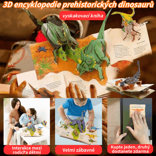 🔥【Evento por tiempo limitado】📕 Enciclopedia de dinosaurios prehistóricos en 3D Libro desplegable Enciclopedia de dinosaurios