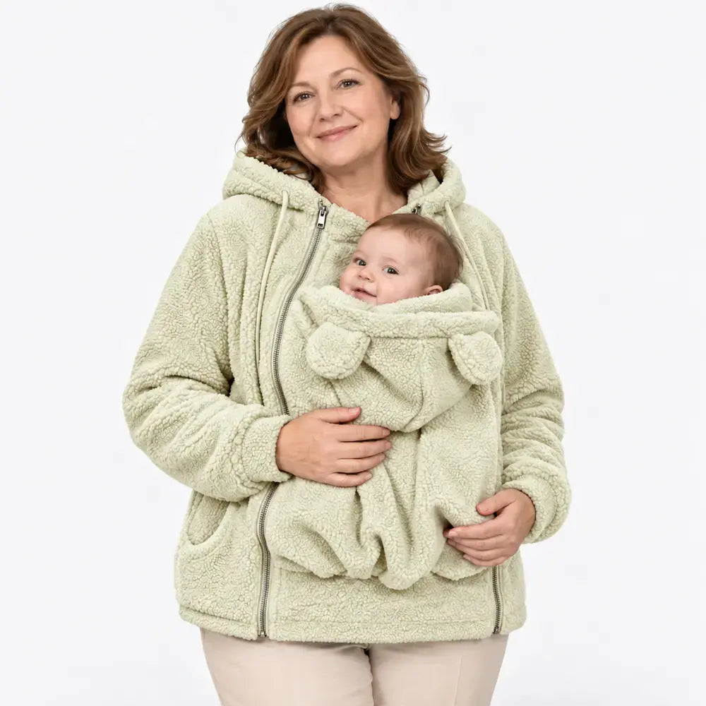 🧸❄️ Chaqueta Teddy suave: ¡lleva a tu bebé o cachorro contigo!