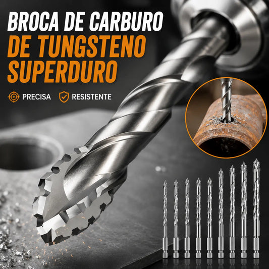 🥇【3+4+5+6+8+10+12mm】Broca excéntrica de acero de tungsteno superduro de séptima generación con borde dentado