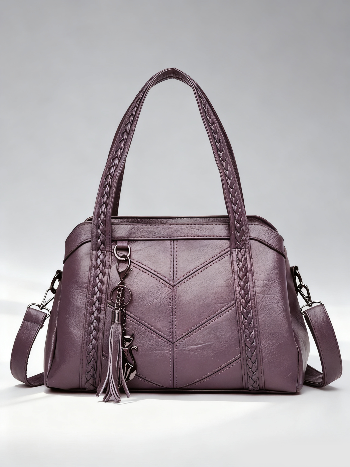 👜💟【50% ZĽAVA】Mäkká kožená taška, kabelka, veľká kapacita, tri priehradky, vodeodolná a odolná voči poškriabaniu