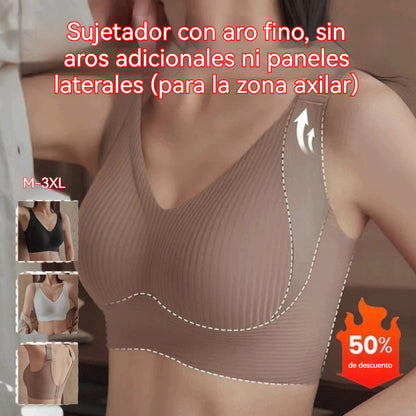 😍【Set de 4 piezas】Sujeción sin costuras ni aros para mujer ❤️【40–95 kg】