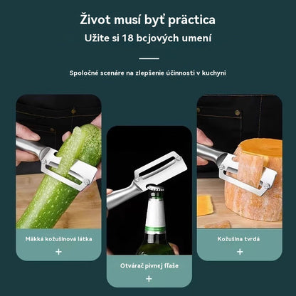 🔥Škrabka z nehrdzavejúcej ocele so zosilneným povrchom na kuchynské použitie.