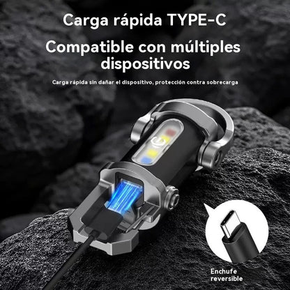 【Compra 1 y llévate 1 gratis】🔥Gran oferta🔥Linterna mini para llave súper brillante e impermeable con salida de 8000 lm