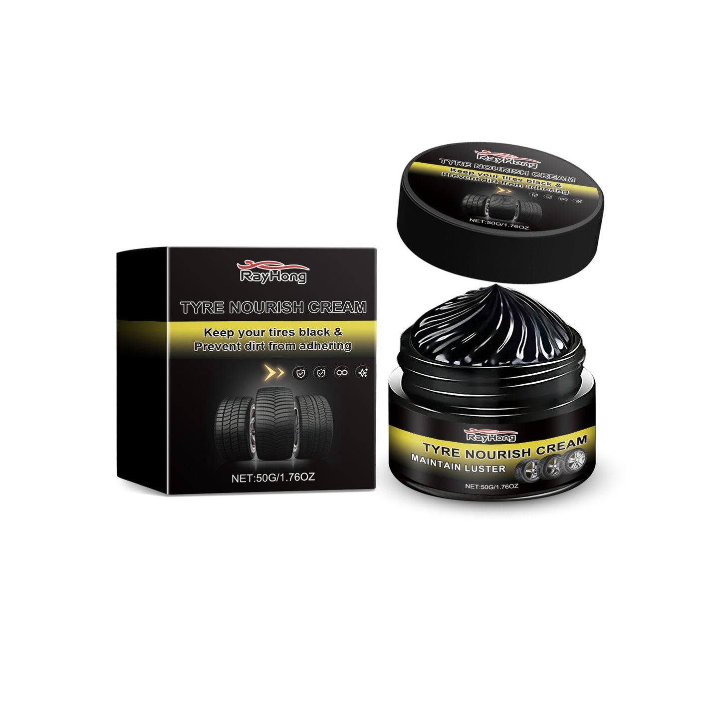 ✨ Cera de alta calidad para limpiar y pulir llantas 🚗 Deja los neumáticos como nuevos al instante | Brillo negro intenso, protección duradera – Compra 2 y llévate 2 gratis