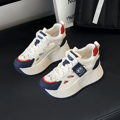 👟 Zapatos de verano diarios con diseño perforado transpirable y suela gruesa - con estilo, transpirables y súper cómodos.