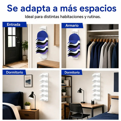 【2 piezas】Organizador de sombreros que ahorra espacio