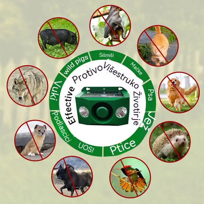 【✨Compra uno y llévate otro gratis】🐅Alarma solar con luz para ahuyentar animales salvajes