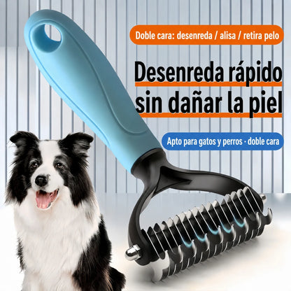 【Compra 1 y llévate 1 gratis】🐾 Rastrillo deslanador y desenredante para perros y gatos – elimina pelo muerto y nudos con suavidad