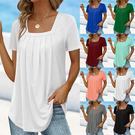 ✨【S-5XL】✨ Nové dámske tričko s krátkym rukávom 2025 👚 Univerzálne k nohaviciam , Mäkké a pohodlné