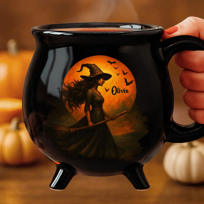 🧙‍♀️🎃 Taza en forma de caldero de bruja: ¡Diseño único y creativo para tu café más mágico!
