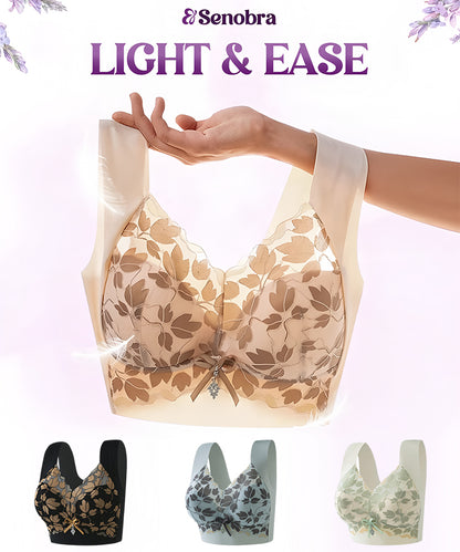 Sujetador de encaje talla grande M-4XL, sin aro de acero, espalda deslumbrante, sexy y transpirable, sin costuras, 【40-100 kg】