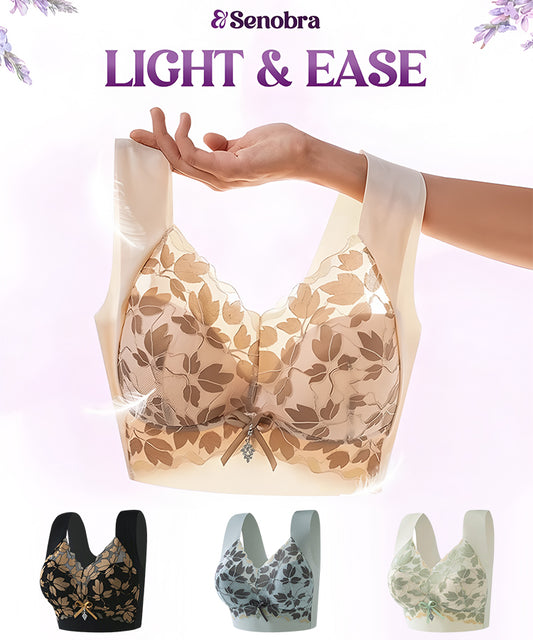 Sujetador de encaje talla grande M-4XL, sin aro de acero, espalda deslumbrante, sexy y transpirable, sin costuras, 【40-100 kg】