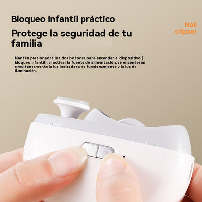 💅✨Cortaúñas eléctrico de alta calidad, adecuado para personas mayores y niños, corte automático con función de limado de uñas.