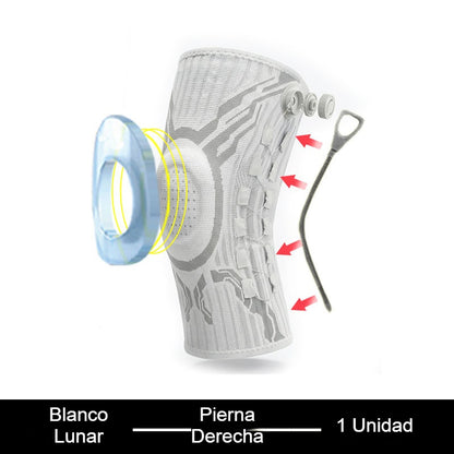 🦵🦵 Rodillera de compresión deportiva con silicona y estabilizadores de muelle para absorción de impactos, ideal para running y fitness al aire libre